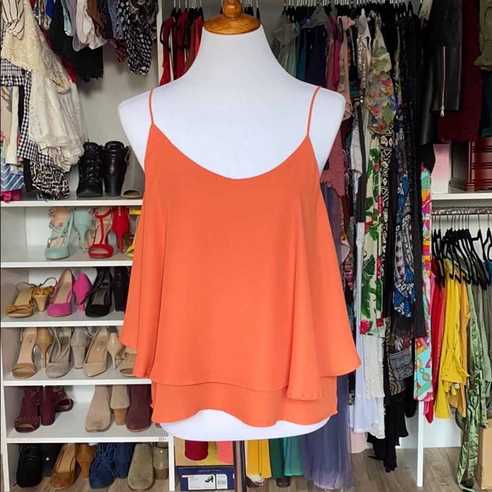 Medium Orange Swing Blouse Tank